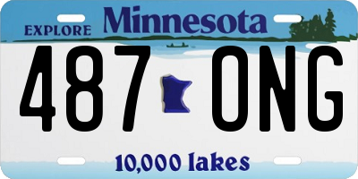 MN license plate 487ONG