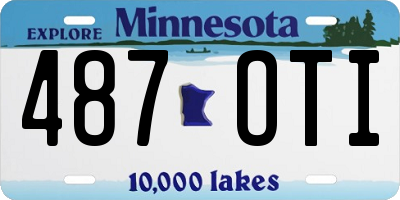 MN license plate 487OTI