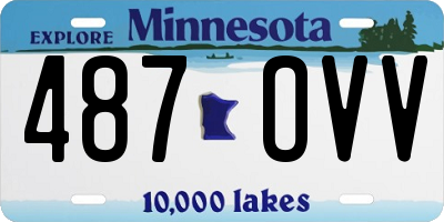 MN license plate 487OVV