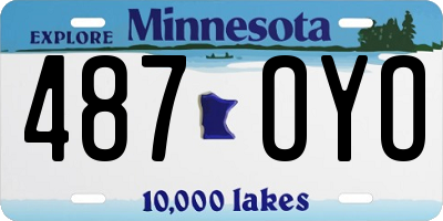 MN license plate 487OYO