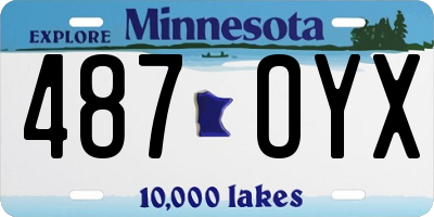 MN license plate 487OYX