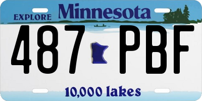 MN license plate 487PBF