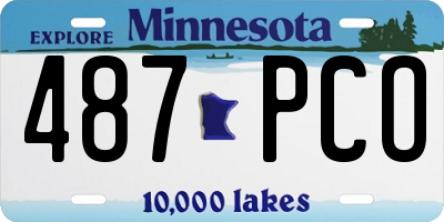 MN license plate 487PCO