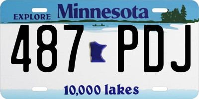 MN license plate 487PDJ
