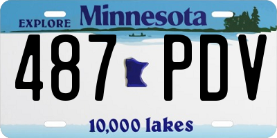MN license plate 487PDV
