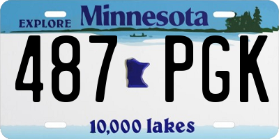 MN license plate 487PGK