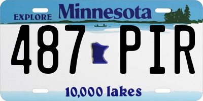 MN license plate 487PIR