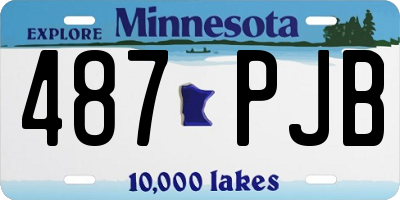 MN license plate 487PJB