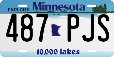 MN license plate 487PJS