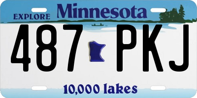 MN license plate 487PKJ