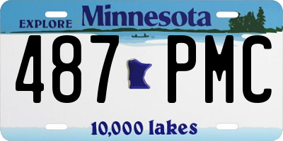MN license plate 487PMC