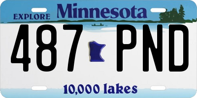 MN license plate 487PND