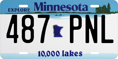 MN license plate 487PNL
