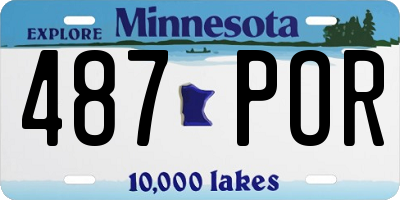 MN license plate 487POR