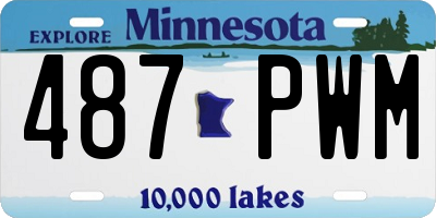 MN license plate 487PWM