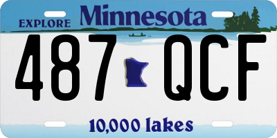 MN license plate 487QCF