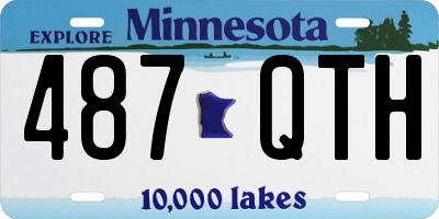 MN license plate 487QTH