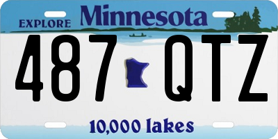 MN license plate 487QTZ
