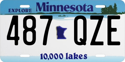 MN license plate 487QZE