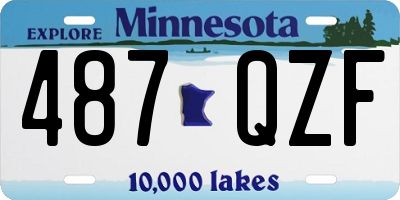 MN license plate 487QZF