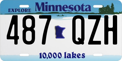 MN license plate 487QZH