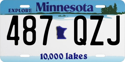 MN license plate 487QZJ
