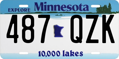 MN license plate 487QZK