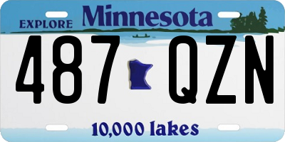 MN license plate 487QZN