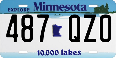 MN license plate 487QZO