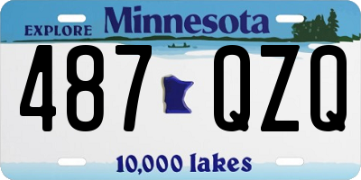 MN license plate 487QZQ
