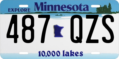 MN license plate 487QZS