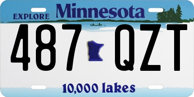 MN license plate 487QZT