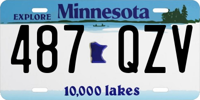 MN license plate 487QZV