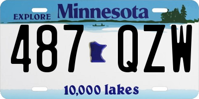MN license plate 487QZW