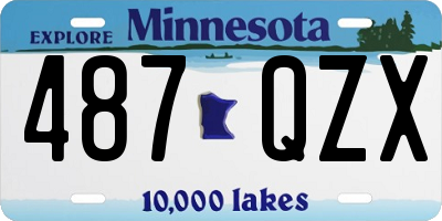 MN license plate 487QZX