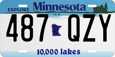 MN license plate 487QZY