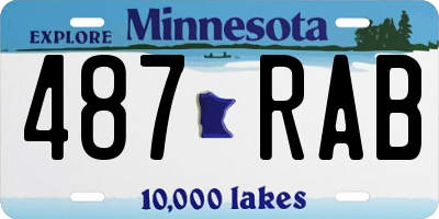 MN license plate 487RAB
