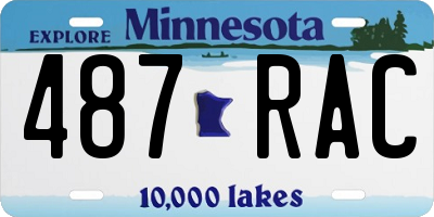 MN license plate 487RAC