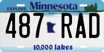 MN license plate 487RAD