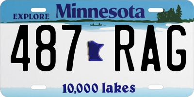 MN license plate 487RAG