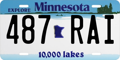 MN license plate 487RAI