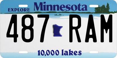 MN license plate 487RAM