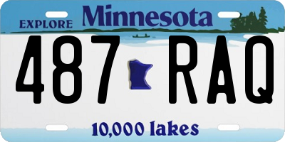 MN license plate 487RAQ