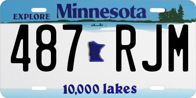 MN license plate 487RJM