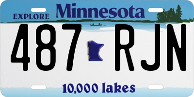 MN license plate 487RJN