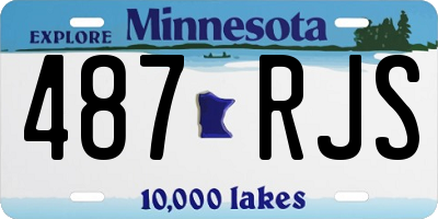 MN license plate 487RJS