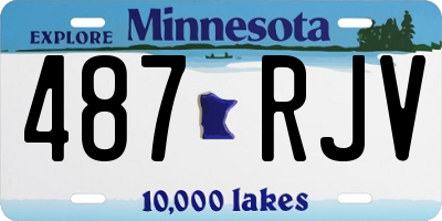 MN license plate 487RJV