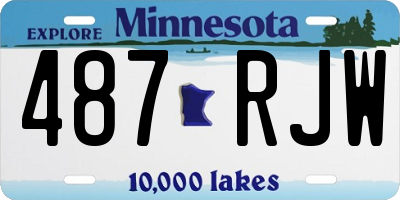 MN license plate 487RJW