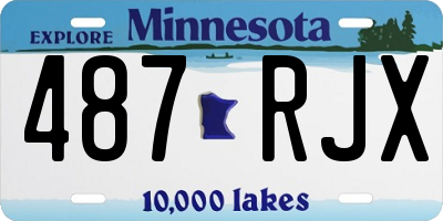 MN license plate 487RJX