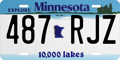 MN license plate 487RJZ